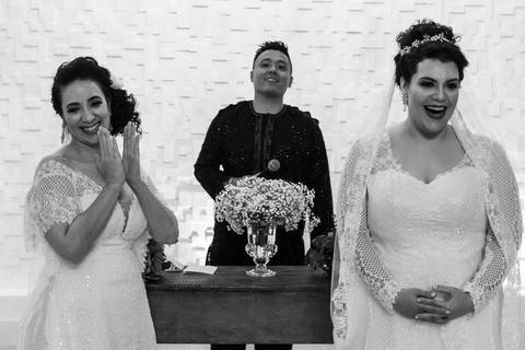 Cerimônia de casamento da Melissa com a Flávia no Quinta dos Pinheiros- Serra da Cantareira - SP'