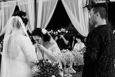 Cerimônia de casamento da Melissa com a Flávia no Quinta dos Pinheiros- Serra da Cantareira - SP'