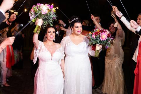 Cerimônia de casamento da Melissa com a Flávia no Quinta dos Pinheiros- Serra da Cantareira - SP'