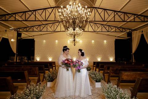 Cerimônia de casamento da Melissa com a Flávia no Quinta dos Pinheiros- Serra da Cantareira - SP'