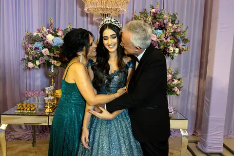 Momento com a família debutante Leticia no Spazio Golf'