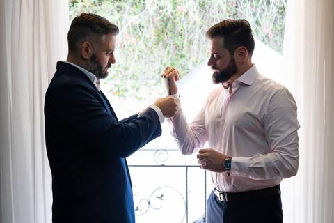 Making off do noivo em Santana de Parnaíba em SP'