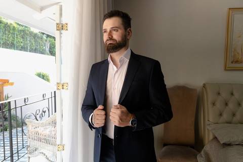 Making off do noivo em Santana de Parnaíba em SP'