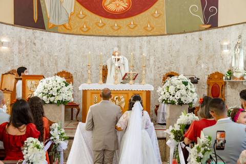 Santissimo sacramento no momento do casamento'