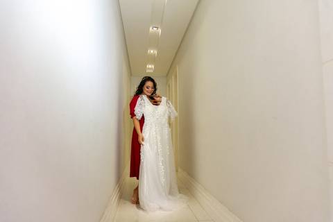 Noiva o seu vestido de noiva '