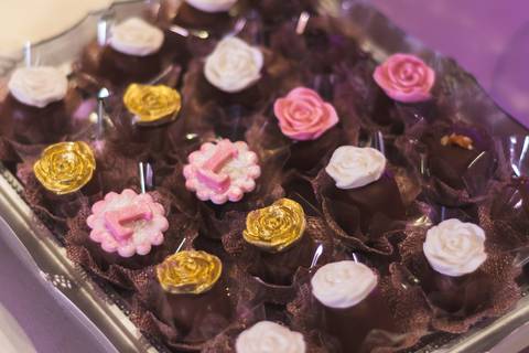 Decoração feita pela mamãe da Debutante no Buffet Hora da Festa'