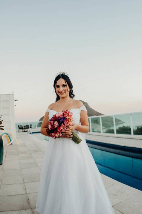 Noiva com vista da praia'