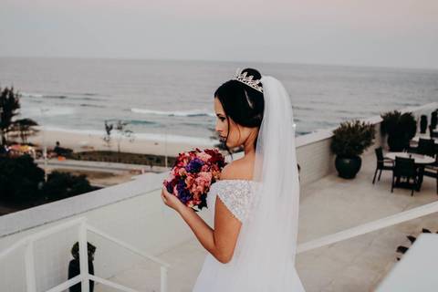 Noiva com Vista para praia'