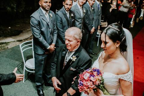 Entrega da noiva para o pai'