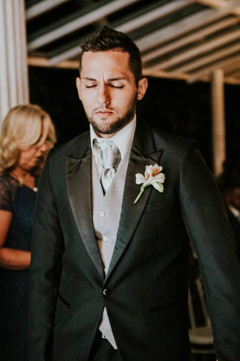 Momento de oração dos noivos'