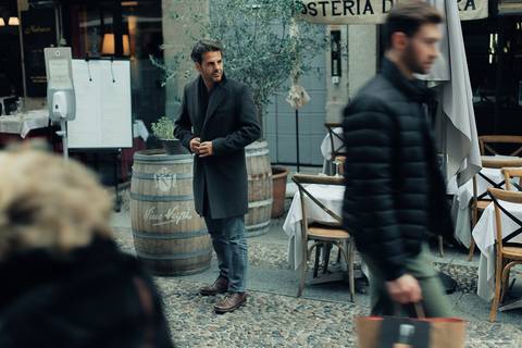 Photographer in Italy Milan Monza Brazilian Wedding Famous Artist Visual Artist Milan Via Brera Winter Photoshoot Photographer Leonardo Algozzino Marcello Dellova'