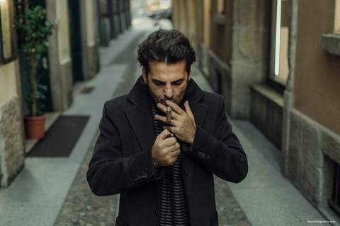 Photographer in Italy Milan Monza Brazilian Wedding Famous Artist Visual Artist Milan Via Brera Winter Photoshoot Photographer Leonardo Algozzino Marcello Dellova'