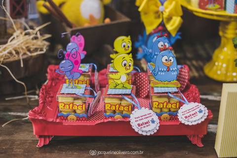 detalhes da mesa galinha pintadinha'