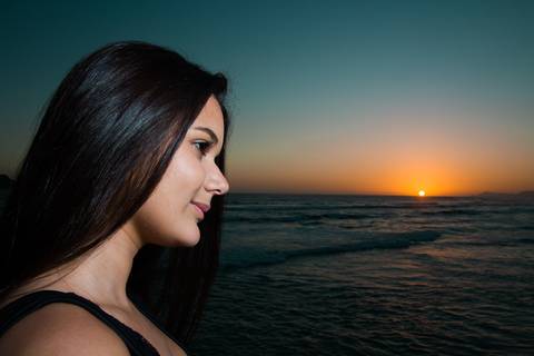 Foto com por do sol '