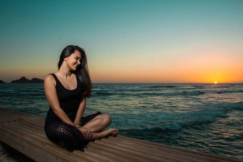 Fotos de por do sol no posto 1 da barra da tijuca rio de janeiro '