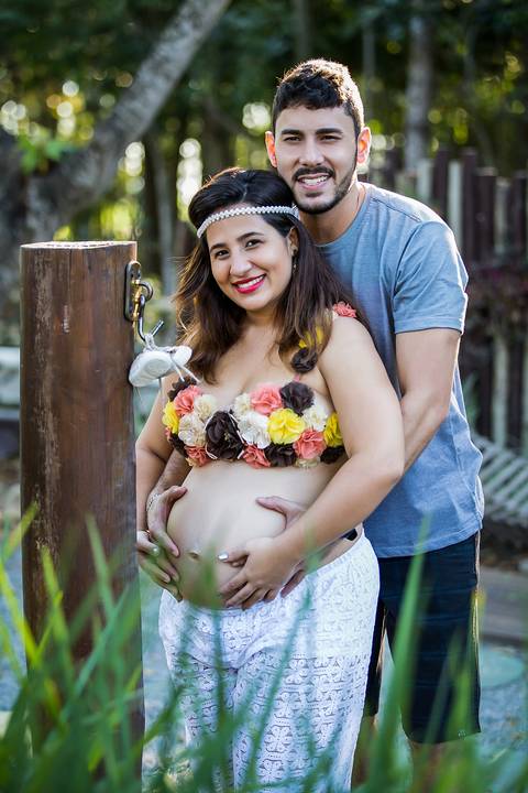 Fotografia de Gestante no Parque Botânico da Vale em Vitória feita pelo Estúdio JAMC'