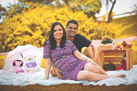 Fotografia de Gestante na Ilha do Frade,  em Vitória,  feita pelo Estúdio JAMC'