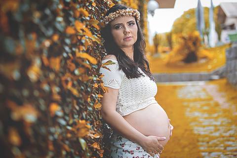 Fotografia de Gestante na Ilha do Frade,  em Vitória,  feita pelo Estúdio JAMC'