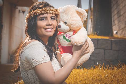 Fotografia de Gestante na Ilha do Frade,  em Vitória,  feita pelo Estúdio JAMC'