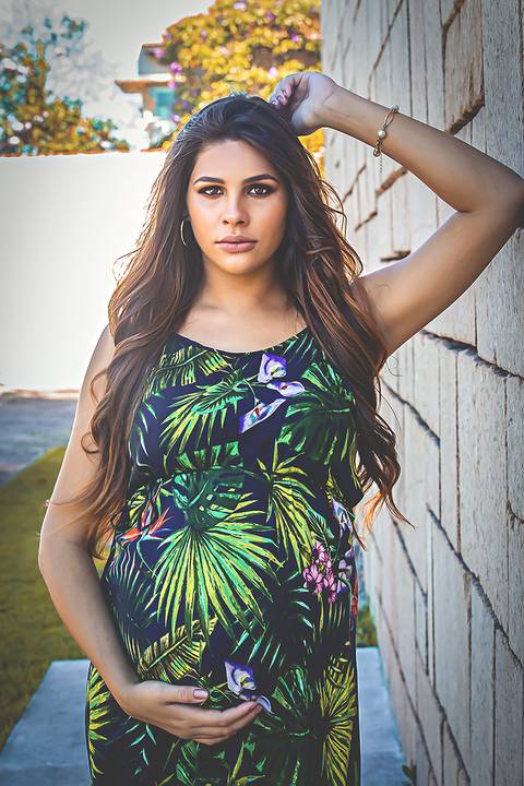 Fotografia de Gestante na Ilha do Frade,  em Vitória,  feita pelo Estúdio JAMC'