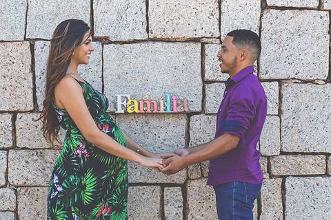 Fotografia de Gestante na Ilha do Frade,  em Vitória,  feita pelo Estúdio JAMC'