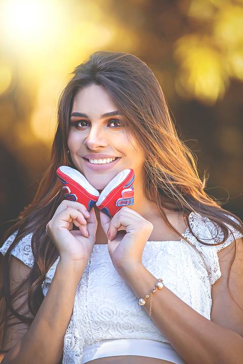 Fotografia de Gestante na Ilha do Frade,  em Vitória,  feita pelo Estúdio JAMC'