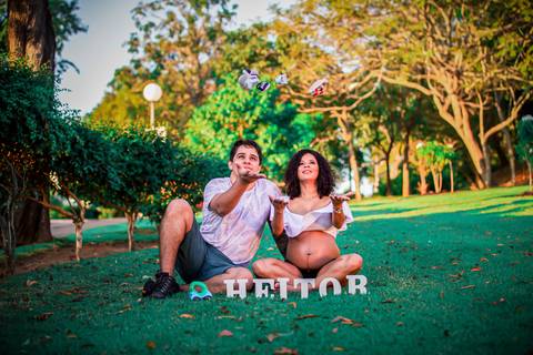 Fotografia de Gestante na Ilha do Frade,  em Vitória,  feita pelo Estúdio JAMC'