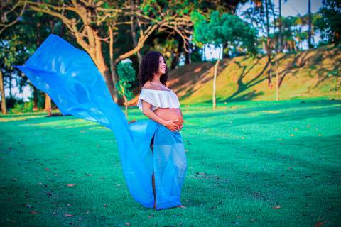 Fotografia de Gestante na Ilha do Frade,  em Vitória,  feita pelo Estúdio JAMC'