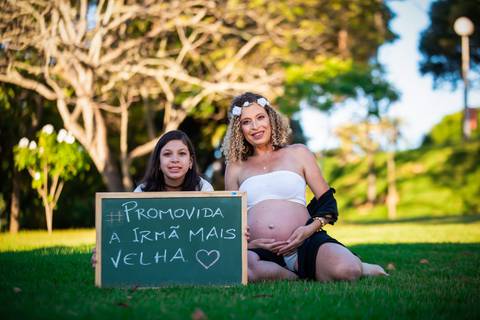 Fotografia de Gestante na Ilha do Frade,  em Vitória,  feita pelo Estúdio JAMC'