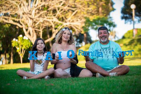 Fotografia de Gestante na Ilha do Frade,  em Vitória,  feita pelo Estúdio JAMC'