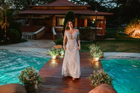 noiva piscina'