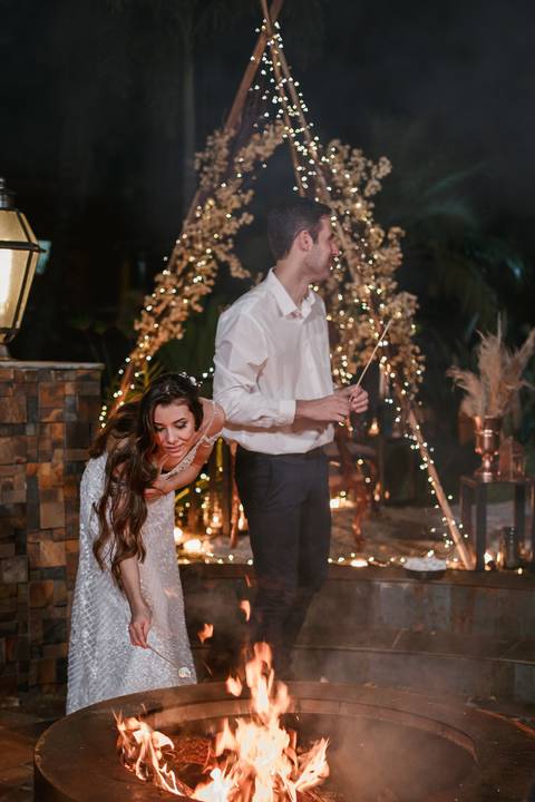 fogueira marshmallow'