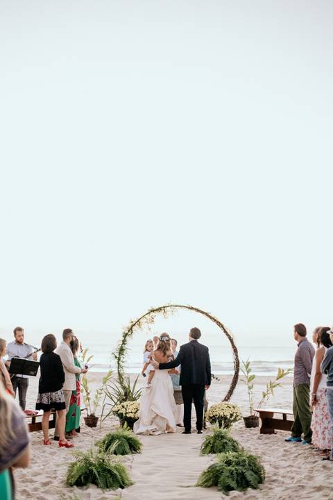 cerimônia de casamento na praia '