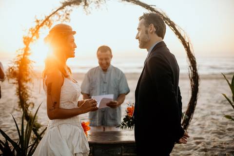 casamento ao nascer do sol'