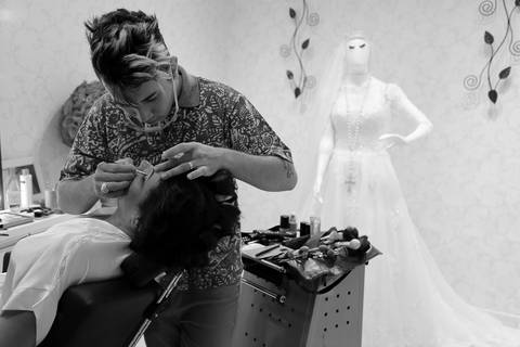 making of noiva casamento no guarujá com a noiva jaciara'