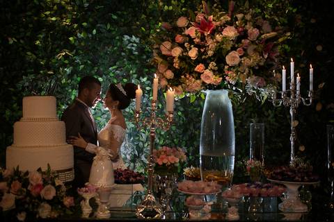 CASAL MARLLON E THALITA CASANDO NO SALÃO ATMOSPHERA MESA DO BOLO'