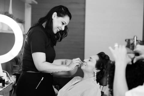 making of da noiva karen no dia do seu casamento de dia no golf clube  guaruja'