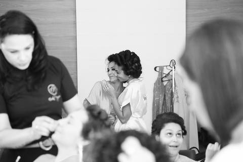 making of da noiva karen no dia do seu casamento de dia no golf clube  guaruja'