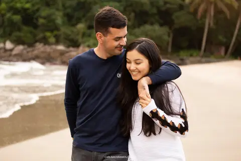 ensaio -pré-casamento- praia -das -conchas - guarujá - '