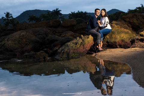 ensaio -pré-casamento- praia -das -conchas - guarujá - '