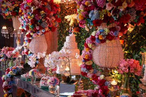 decoração do buffet many em guarujá'