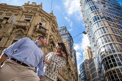 Em meio aos prédios'