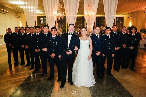 Noivos e amigos da Aeronáutica '