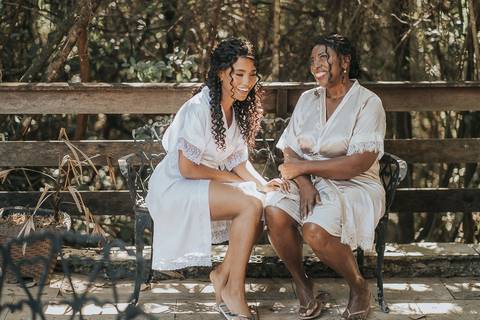 MAKING OF NOIVA DE DIA COM A MAE'