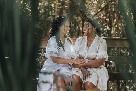 MAKING OF NOIVA DE DIA COM A MAE'