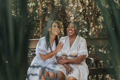 MAKING OF NOIVA DE DIA COM A MAE'