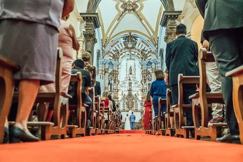 FOTOS CERIMONIA CASAMENTO IGREJA NOSSA SENHORA DO CARMO - PRAÇA MINAS '