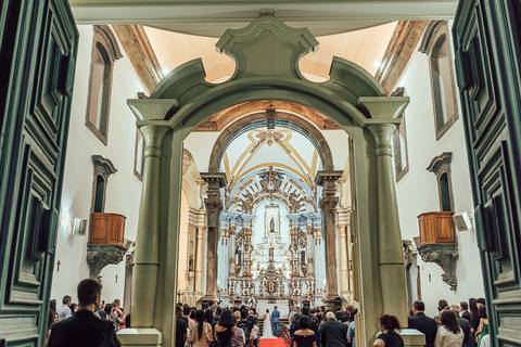 FOTOS CERIMONIA CASAMENTO IGREJA NOSSA SENHORA DO CARMO - PRAÇA MINAS '