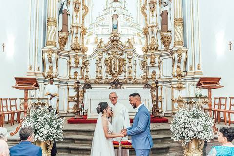 FOTOS CERIMONIA CASAMENTO IGREJA NOSSA SENHORA DO CARMO - PRAÇA MINAS '