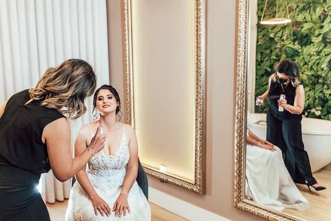 FOTOS MAKING OF NOIVA SALÃO LABELA - MARIANA/MG'